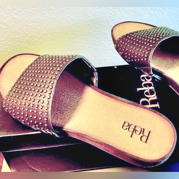 Reba Payden Studded Slip-on Slides Shoes Sz 8 - BLACK - Picture 5 of 6